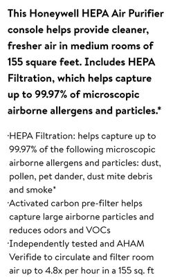 Air Purifier"Honeywell Hepa" Thumbnail