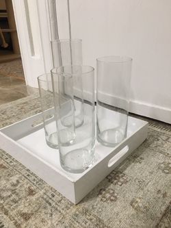 Glass Cylinder Vases/Candle Holders Thumbnail