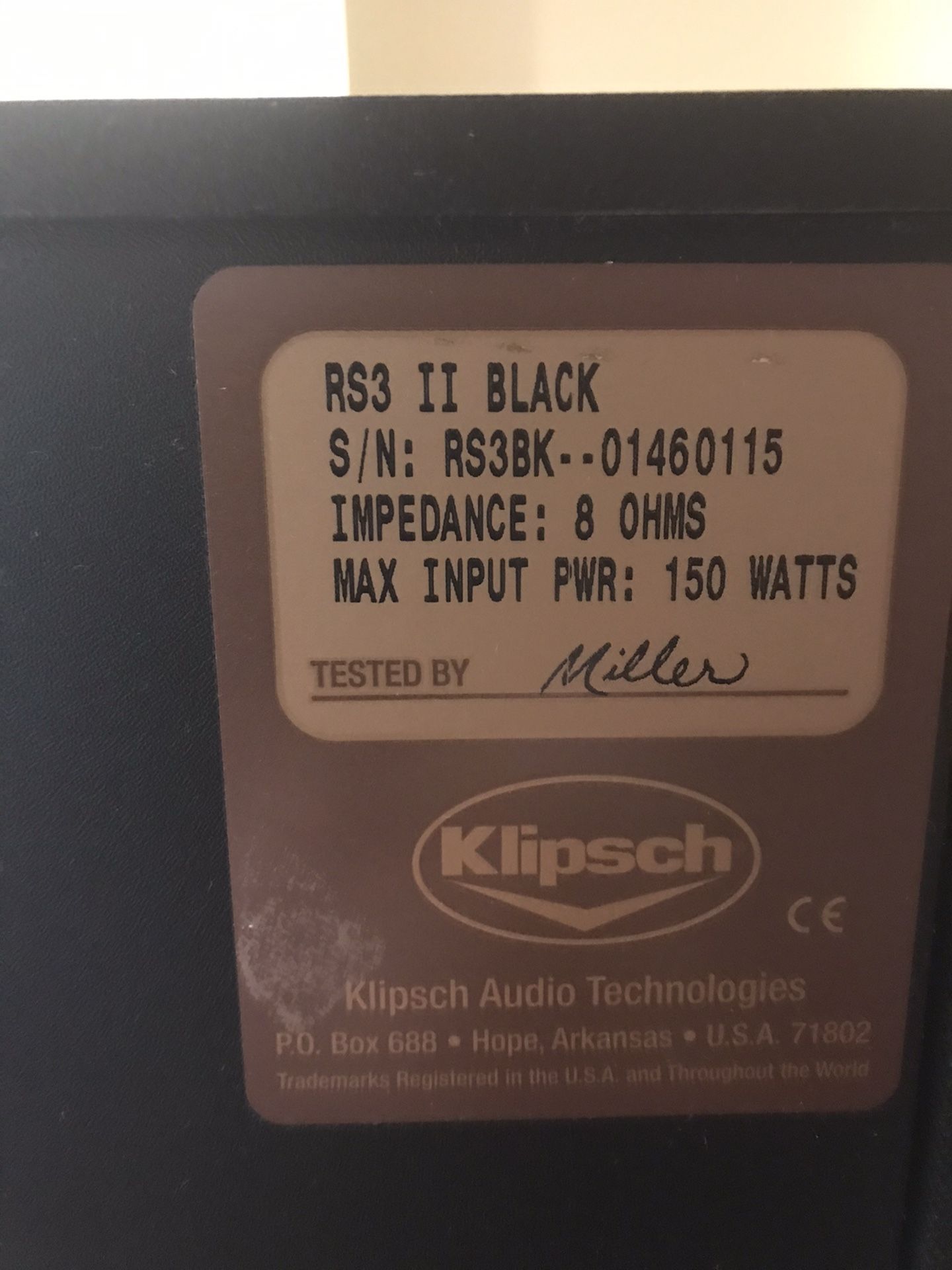 Klipsch RS-3 Black (Pair)