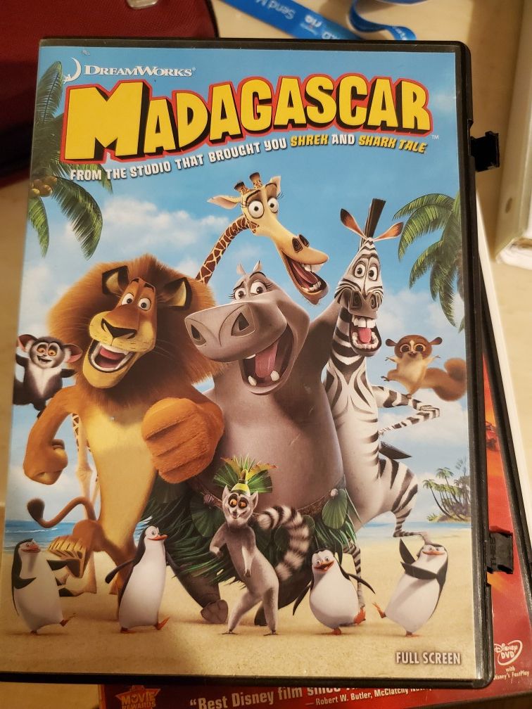Movies on DVD: The muppets take manhattan, shrek 2, bolt, madagascar, brother bear, bambi, naruto legend of the stone of gelel
