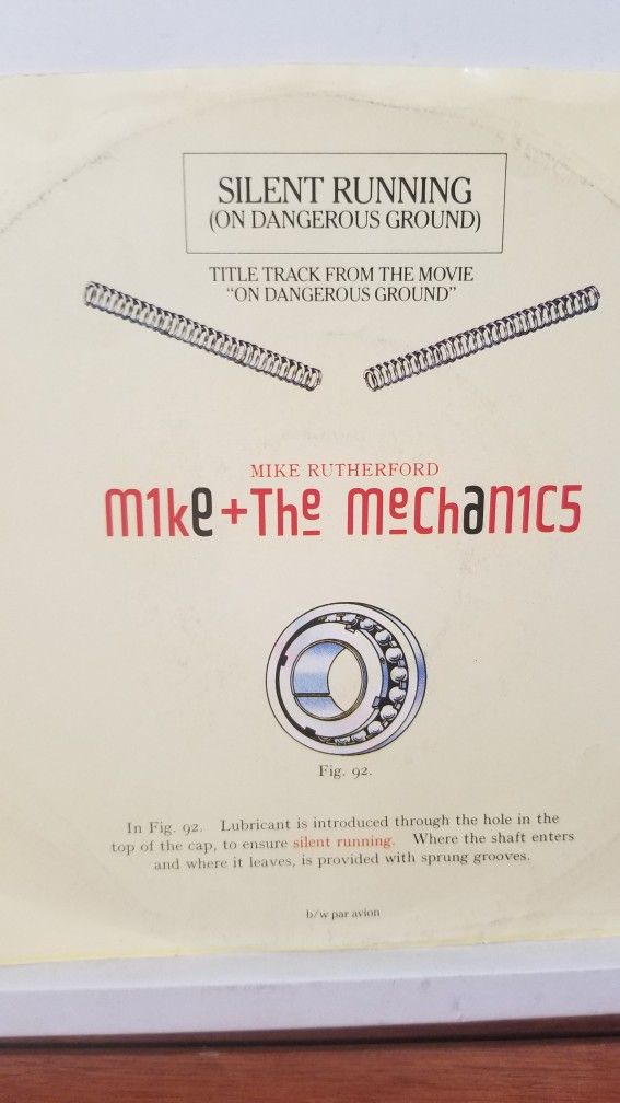 Mike + The Mechanics Silent Running 45 Rpm 1985 ATLANTIC Record