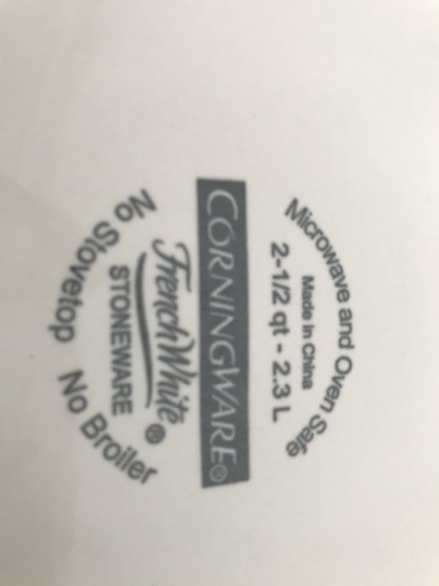 Corningware 2.5 quart