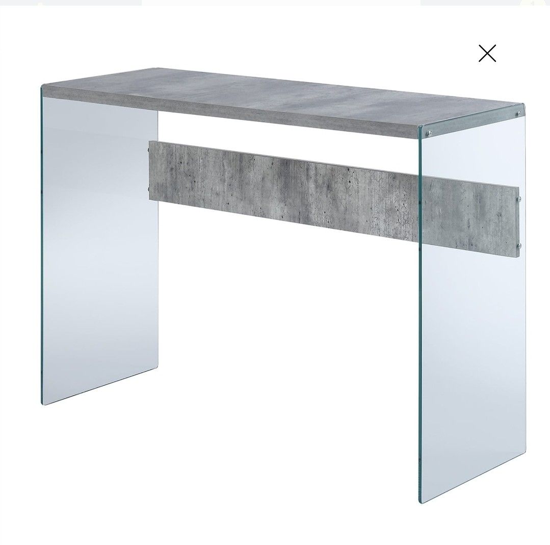 Sleek, Console Table w/ Glass support for Entryway, Foyer, Home Office, Hallway (multiple finish)