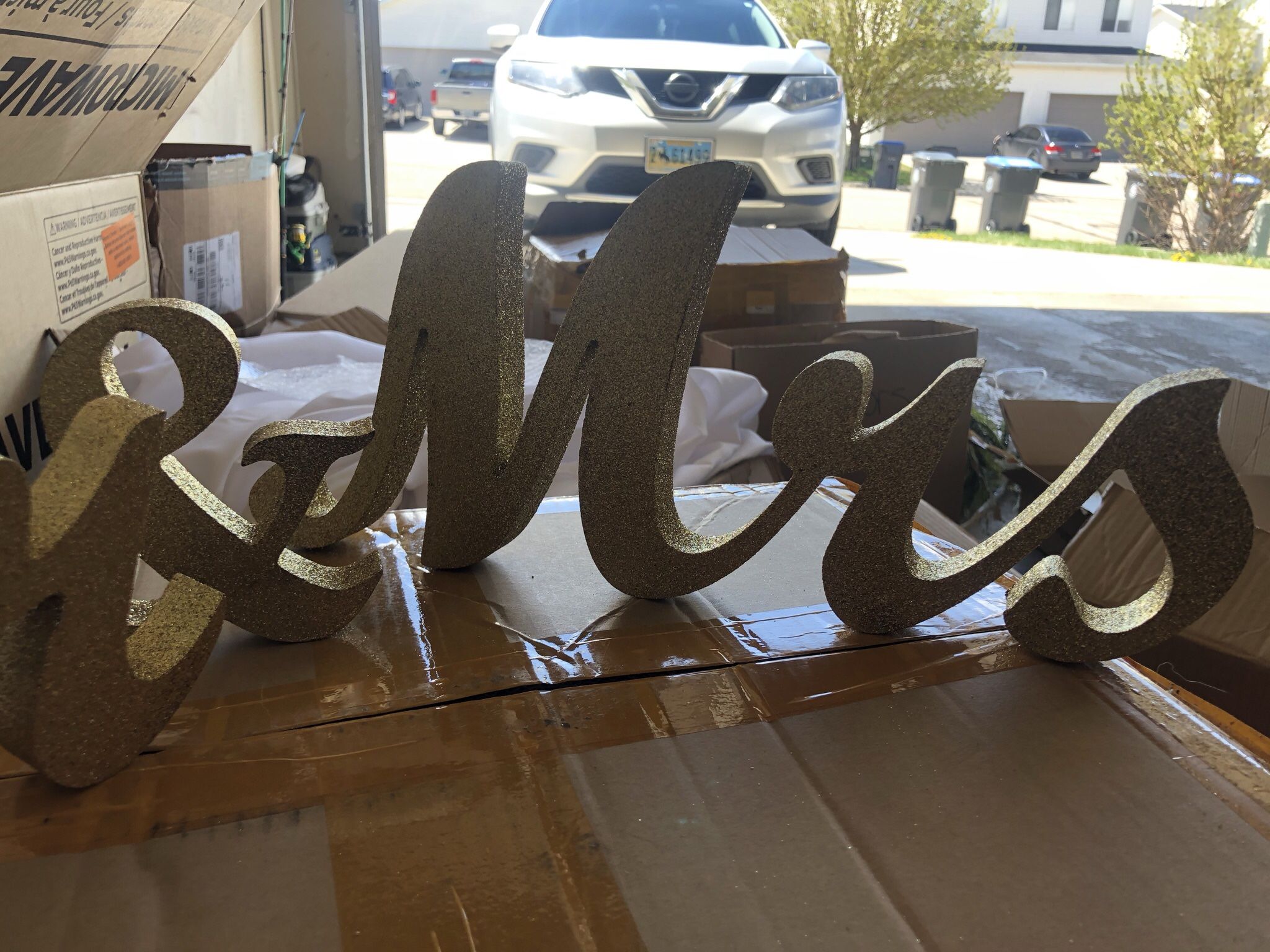 Wedding Decor - Mr & Mrs Wooden Freestanding Letters