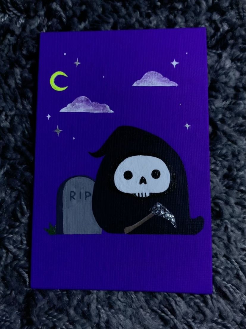 Grim Reaper Squishmallow Painting