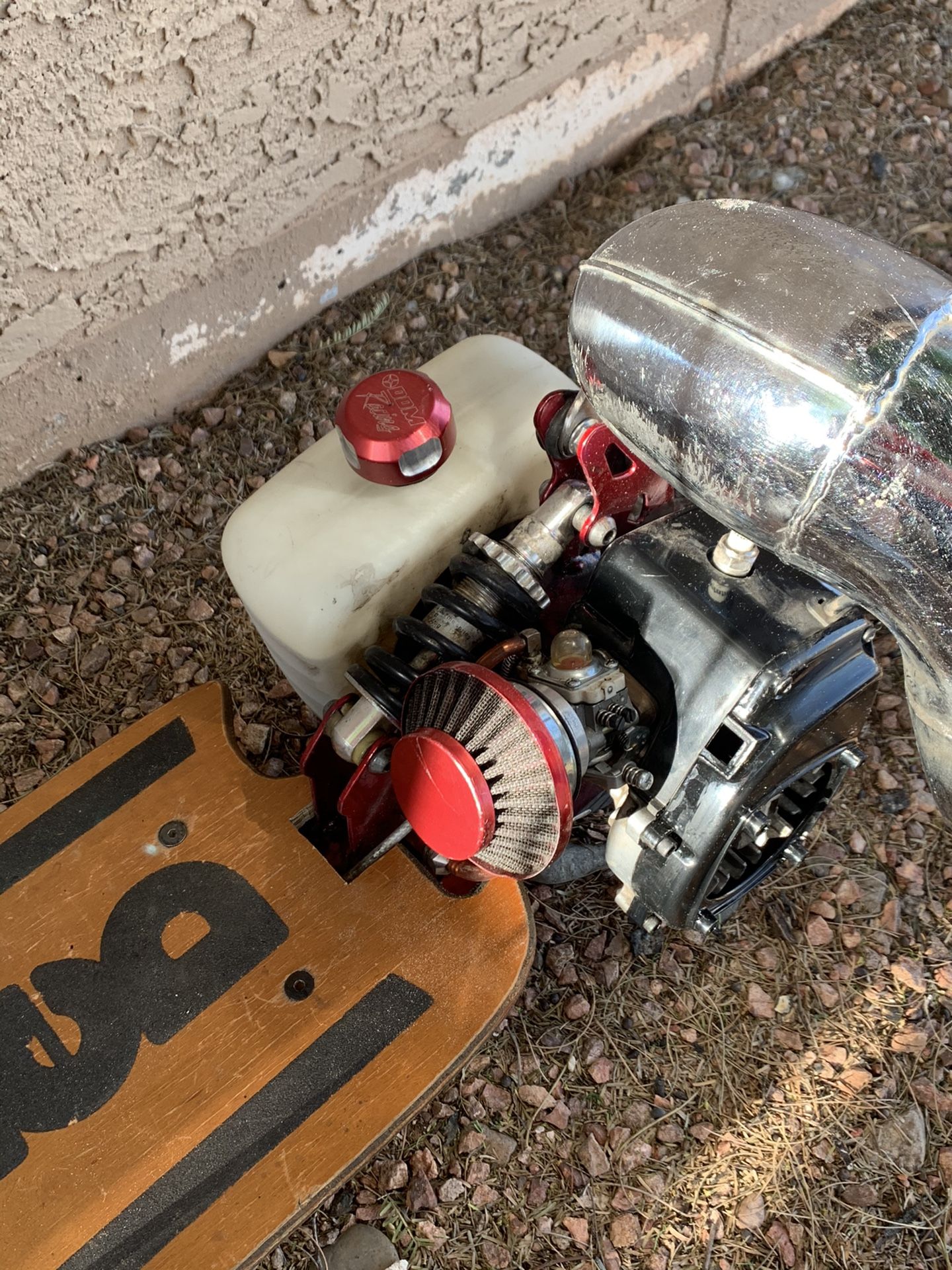 One of a kind, GoPed, rear suspension, high speed engine gas scooter go