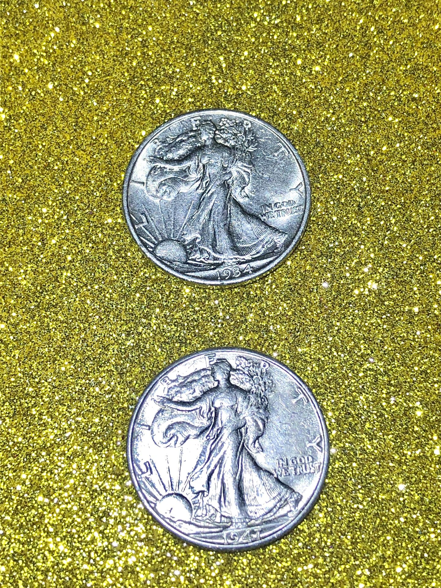 🪙🪙 1934 and 1947 Walking Liberty Silver Half Dollar 🪙🪙🪙