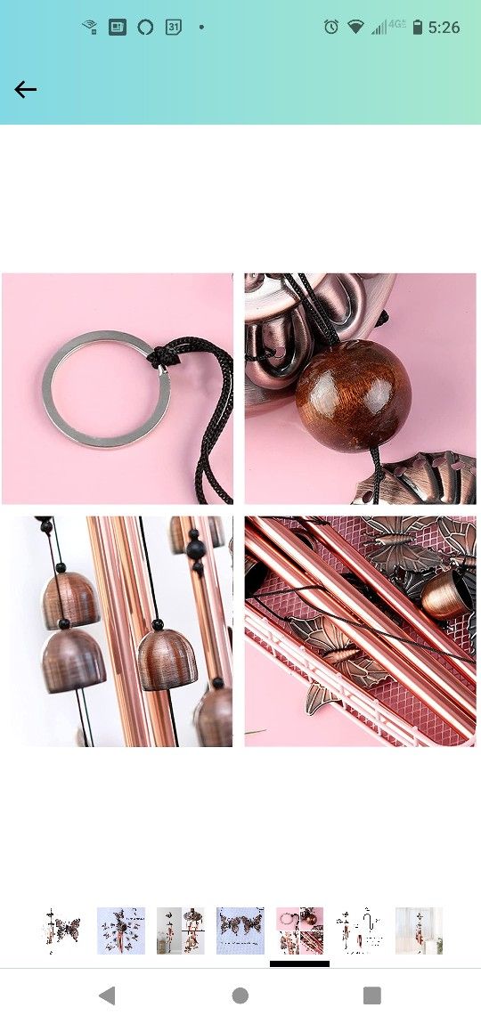 New! Wind Chime for Outside, Patio, Porch, Garden, Backyard Sympathy Memorial Wind Chimes Great Gift for Outdoor Indoor Decor Aluminum Tubes Wind Bell