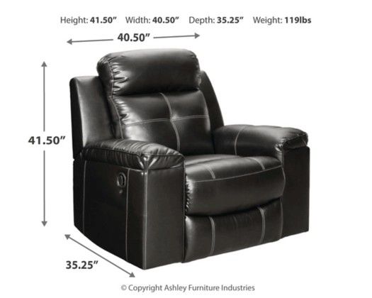 👍Hot Deal 👍 Kempten Black LED Reclining Living Room Set