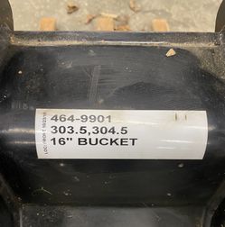 Cat 303.5 304.5 16” Dig Bucket 40mm Pins Thumbnail