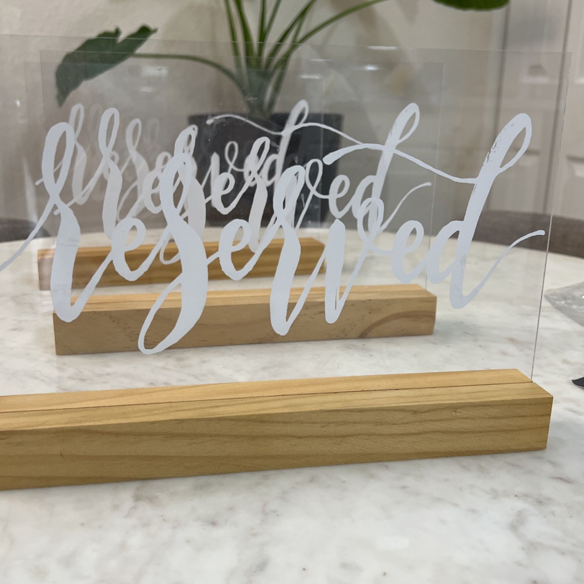 Reserved Sign For Weddings Events