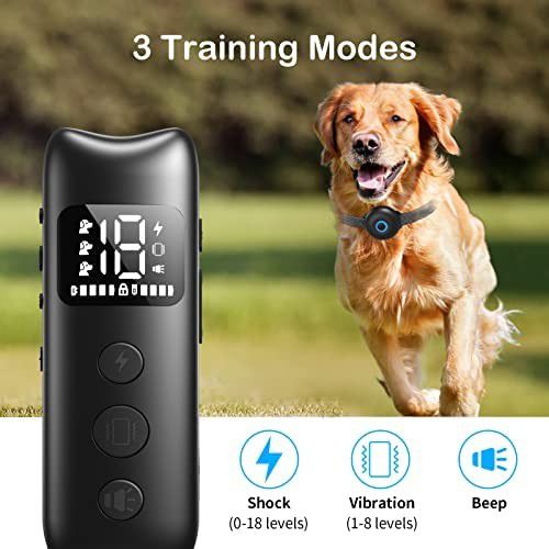 Dog Shock Collar, Training Collar with Remote for Large Medium Small Dogs, 2000Ft Long Range Waterproof with Beep Vibration and Shock Modes