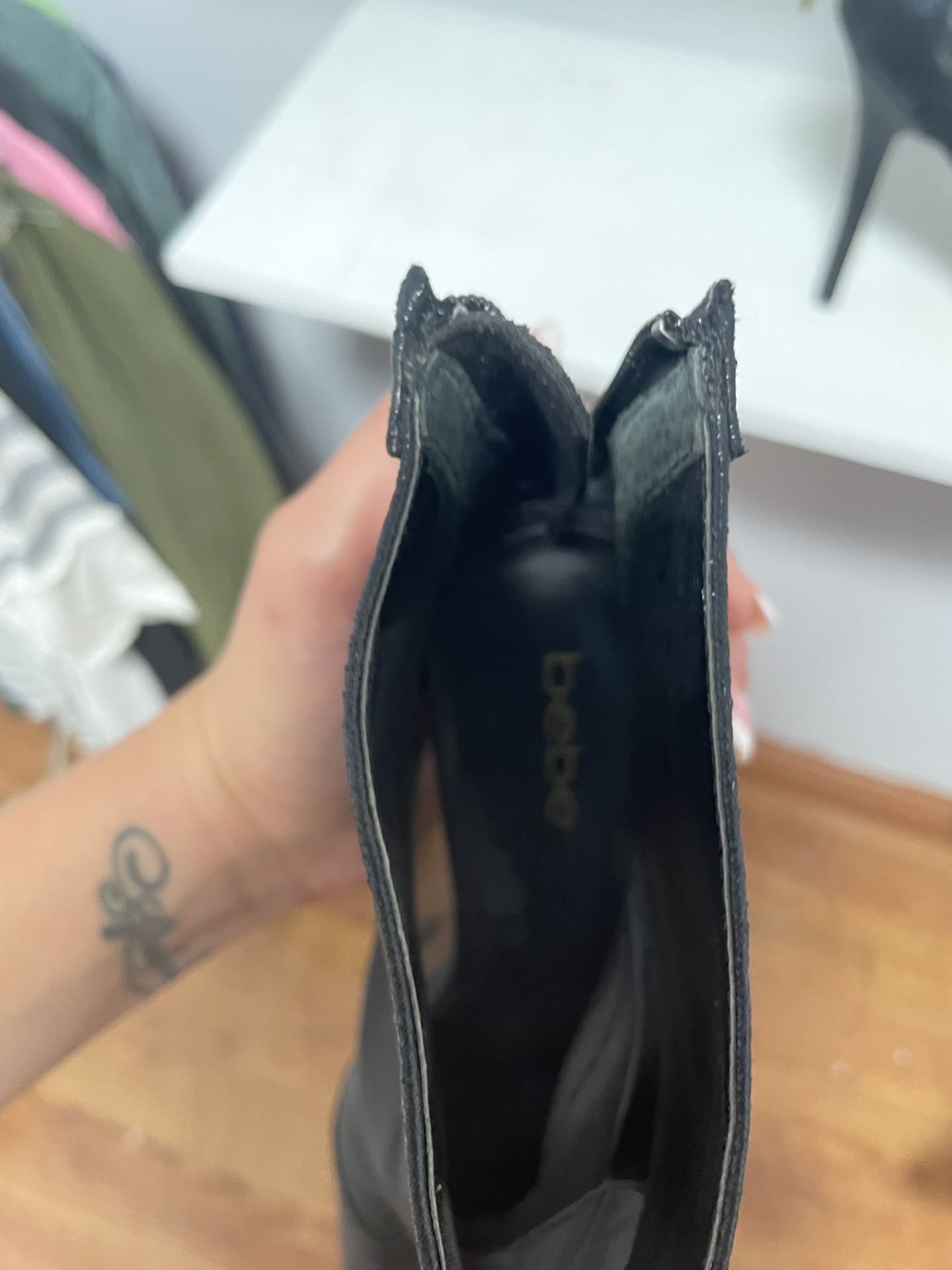 Size 8 New Bebe Mesh Black High Heel Booties Open Toe