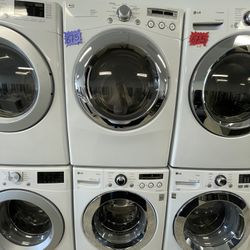 LG Front Load Washer And Electric Dryer Set Used Good Condition With 90days Warranty  Thumbnail
