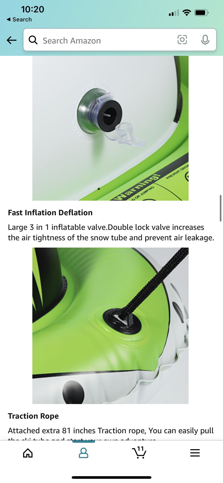 Heavy duty inflatable snow sled new