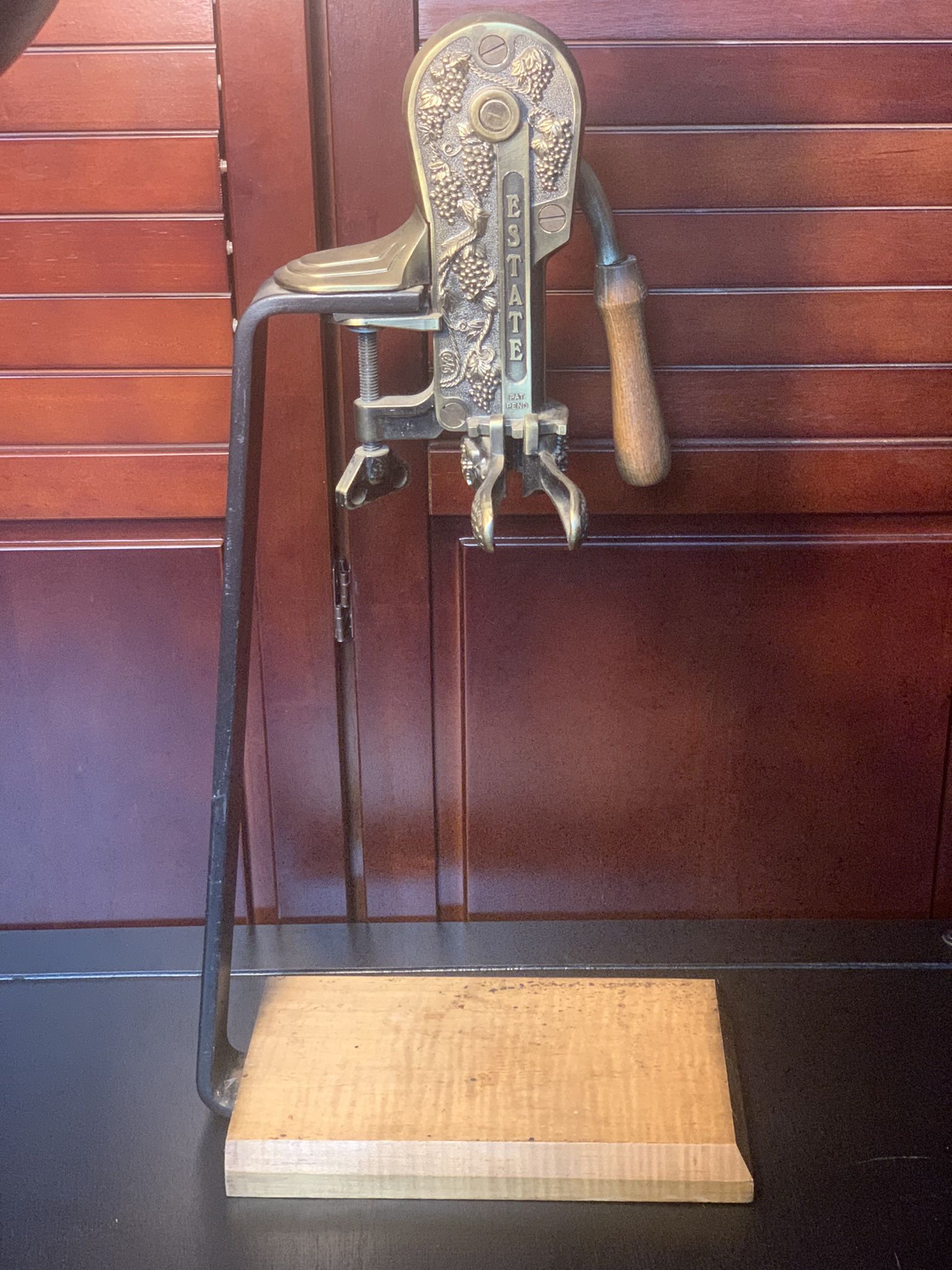 Rogar Estate Vintage Brass & Wood Wine Opener