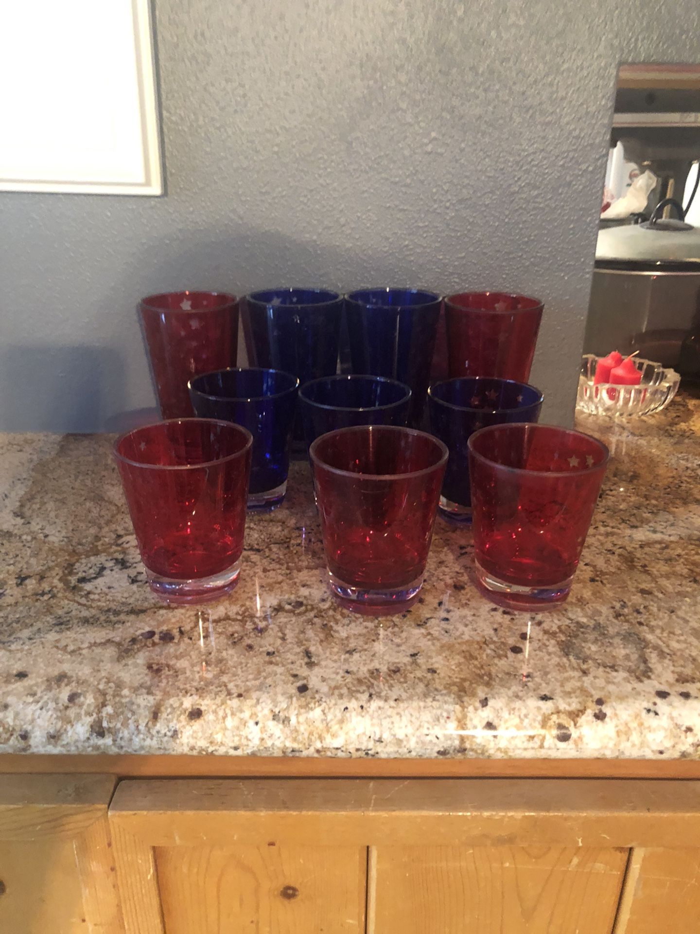 Fourth of July Double Wall Insulated Glassware With Stars