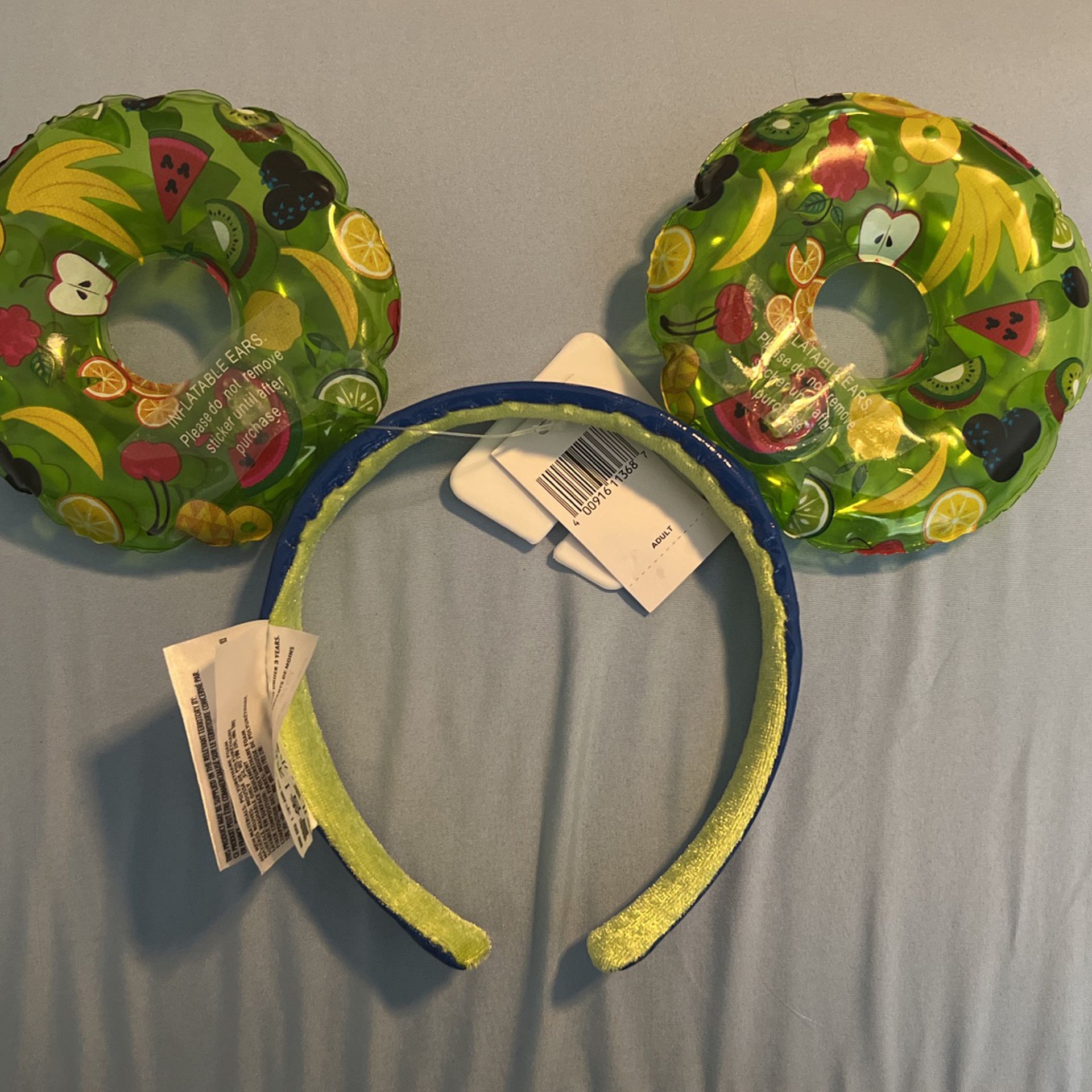Disney Parks Mickey Mouse Ears Sweet Summer Fruit Inflatable Pool Headband - NEW