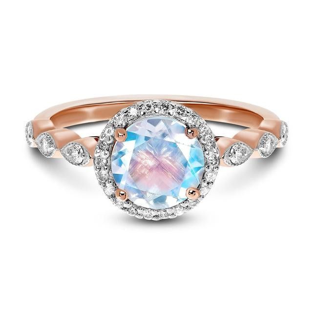 Moonstone Engagement Ring