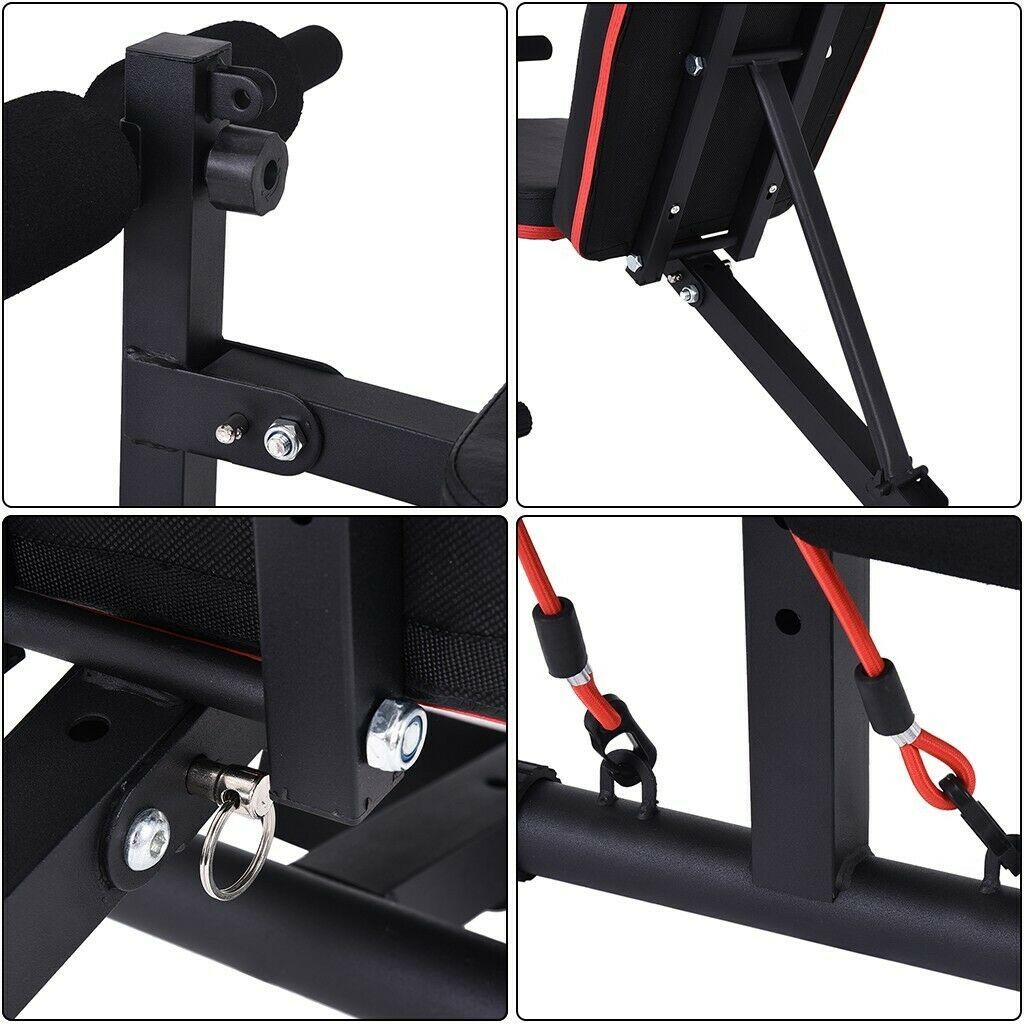 🔥 BRAND NEW Adjustable Sit Up Incline Abs Bench Flat Fly Weight Press Fitness Rope