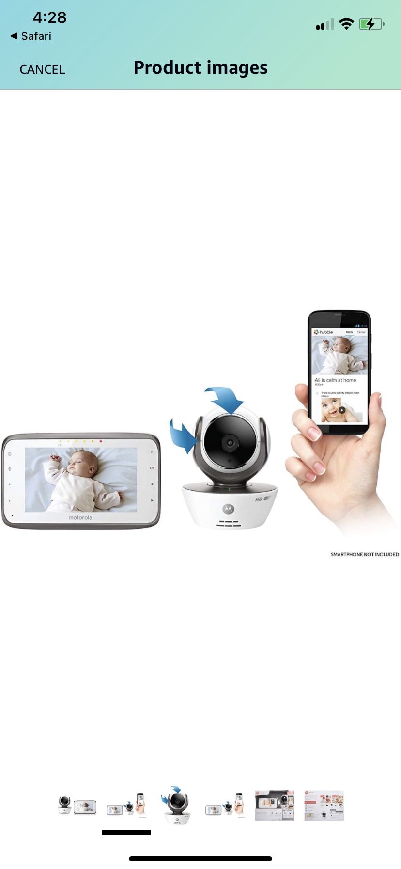 Motorola MBP854CONNECT Dual Mode Baby Monitor with 4.3-Inch LCD Parent Monitor and Wi-Fi Internet Viewing