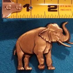 Pewter Elephant Brooch Pin Thumbnail