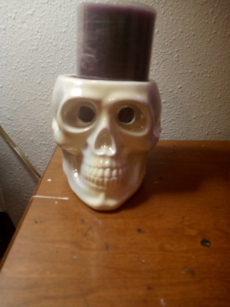 Skull Head And Candle