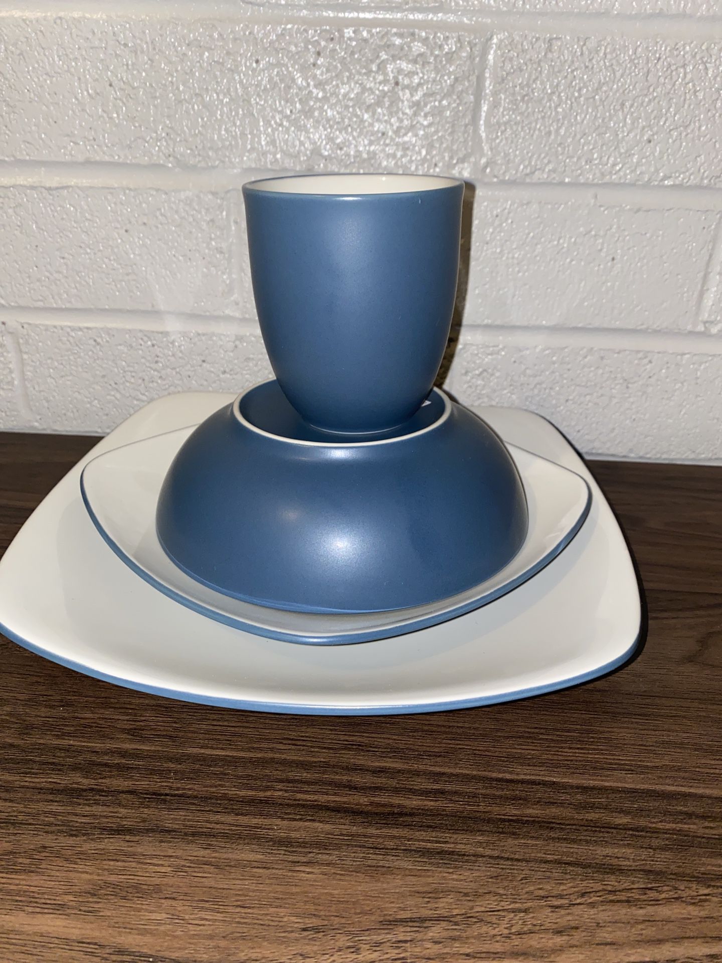Noritake Colorwave Blue Dinnerware 4 Piece Set- Noritake Stoneware