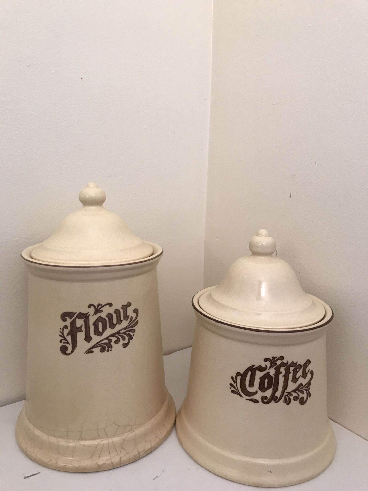 Vintage Pfaltzgraff Flour & Coffee Canisters
