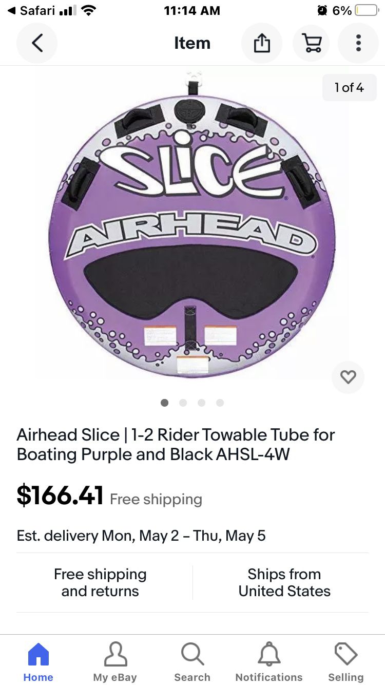 Airhead Slice Tube For 2 Person, Great Condition 1y Old 
