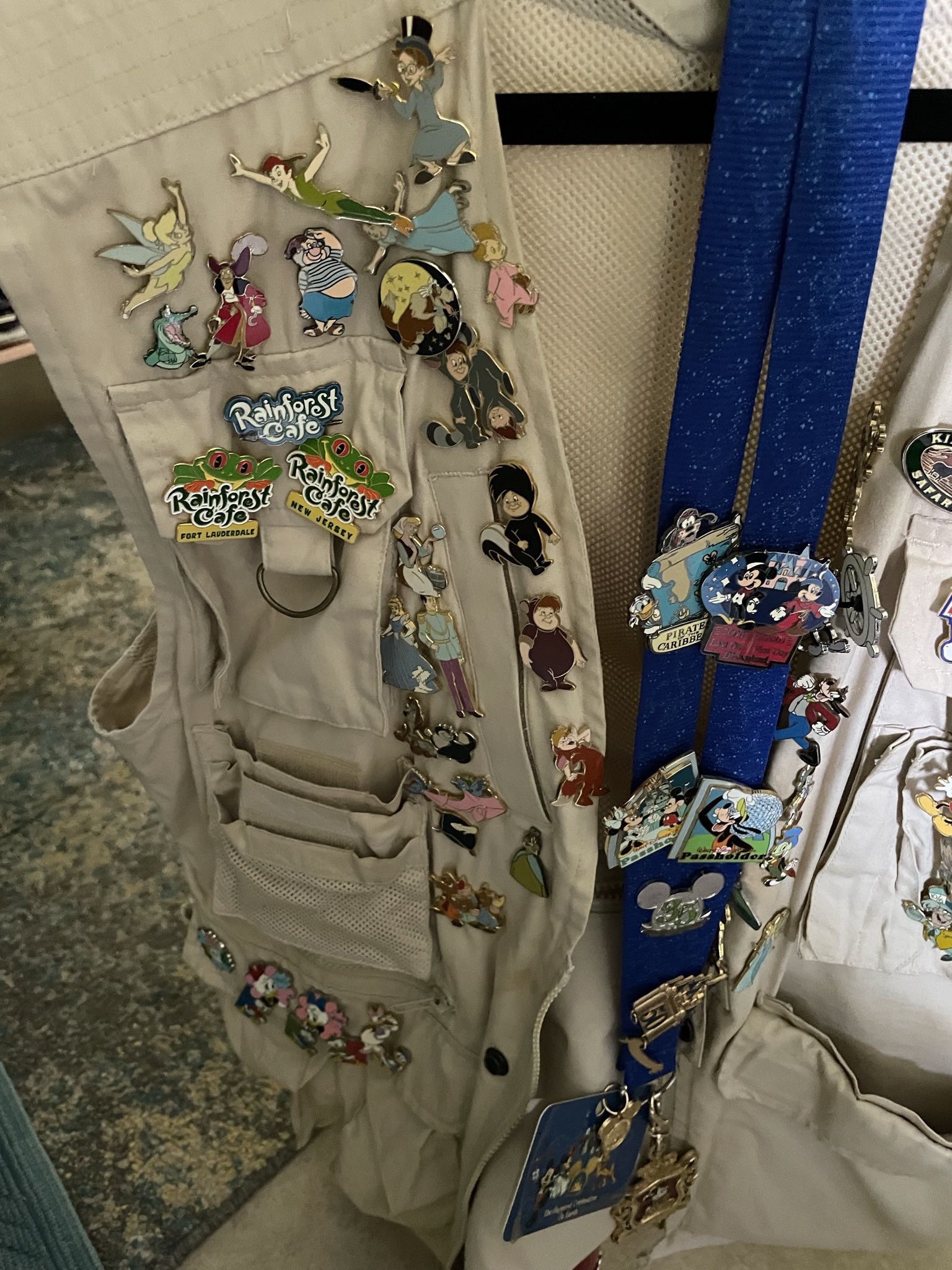 Disney Collectors Pins And Vest