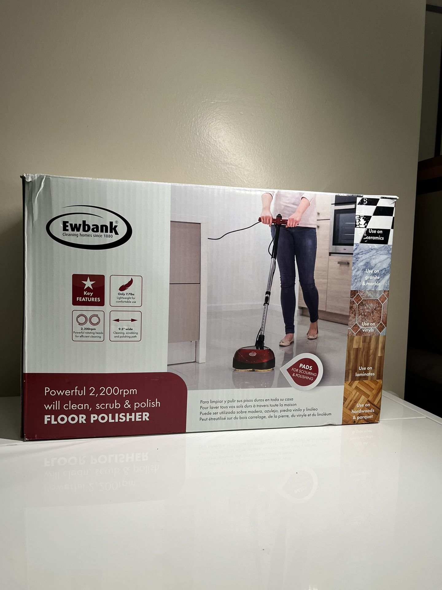 Ewbank 23 Foot Power Cord Floor Cleaner Scrubber & Polisher