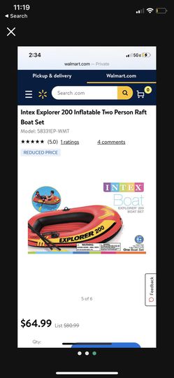 Inflatable Explorer 200 Boat Set (New in Box) Thumbnail