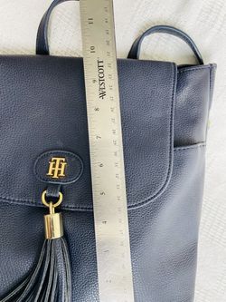Like New Tommy Hilfiger Blue Leather Bag  Thumbnail