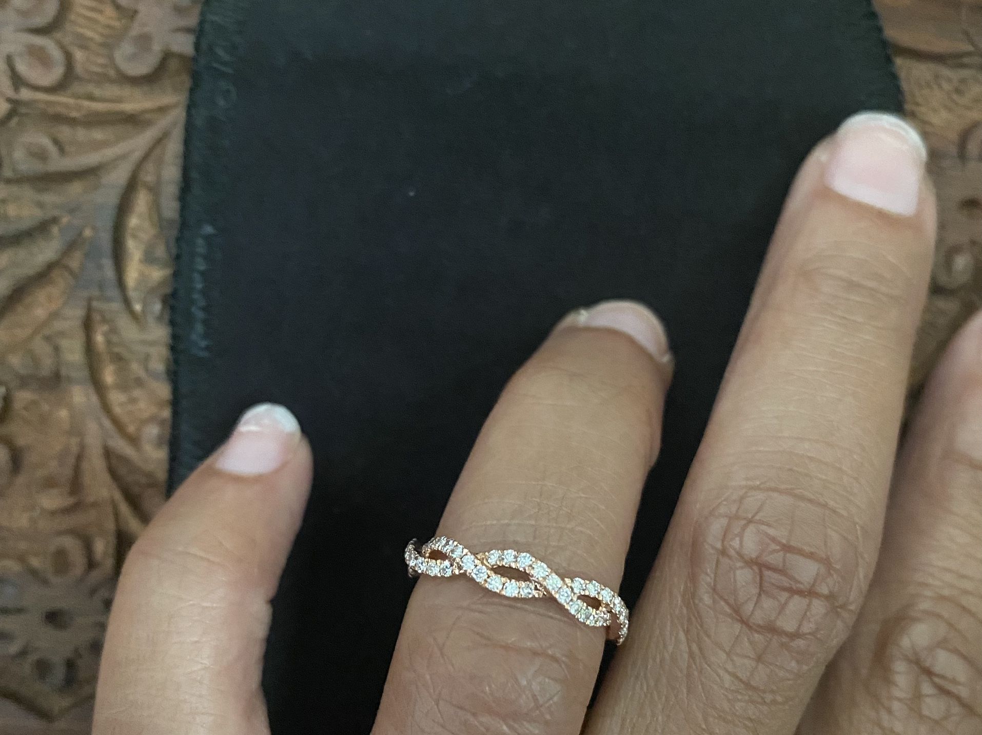 14k Rose Gold Diamond Wedding Band
