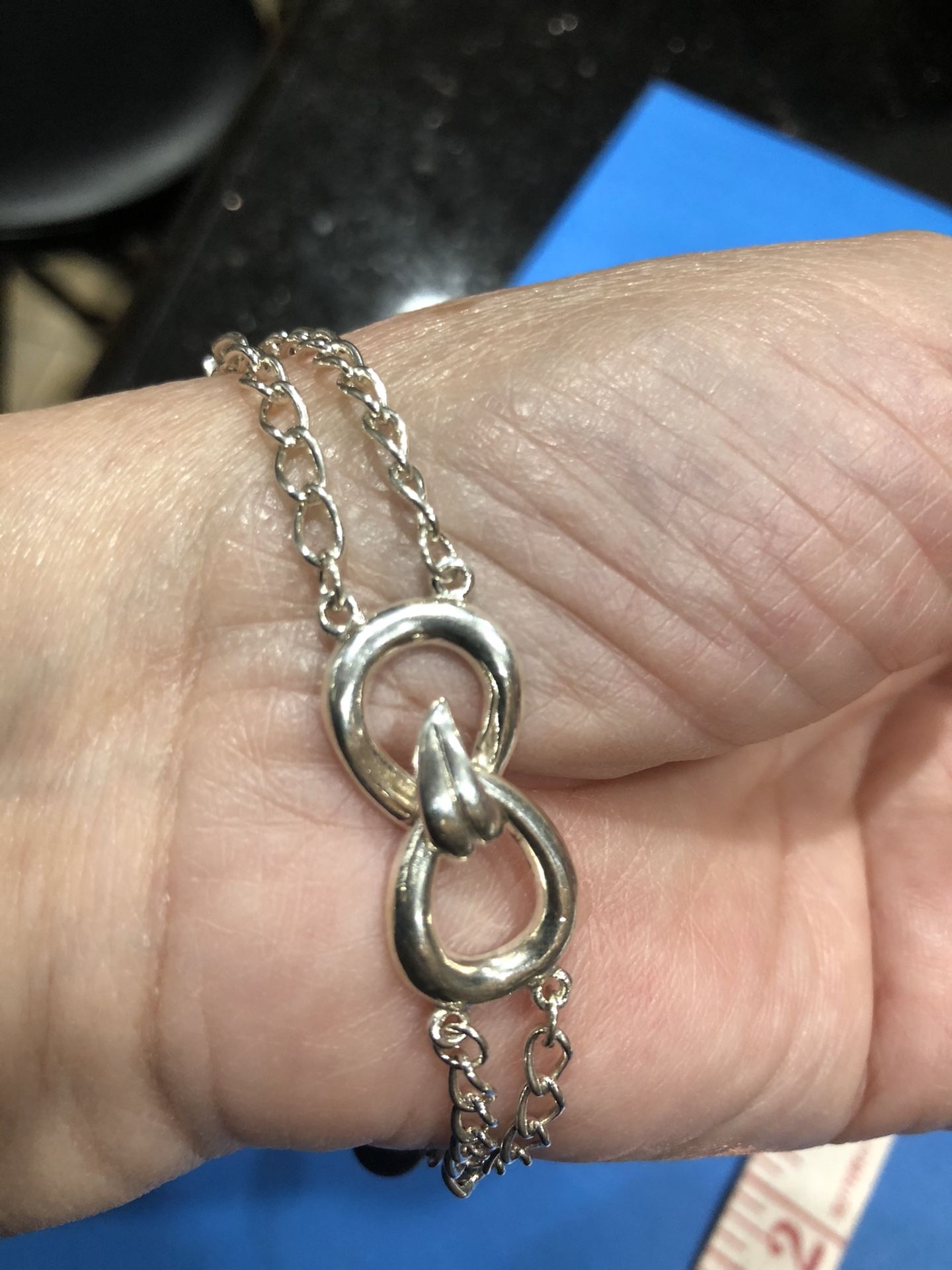 Bracelet ,925 silver Star charms & Moonstone,8.5”
