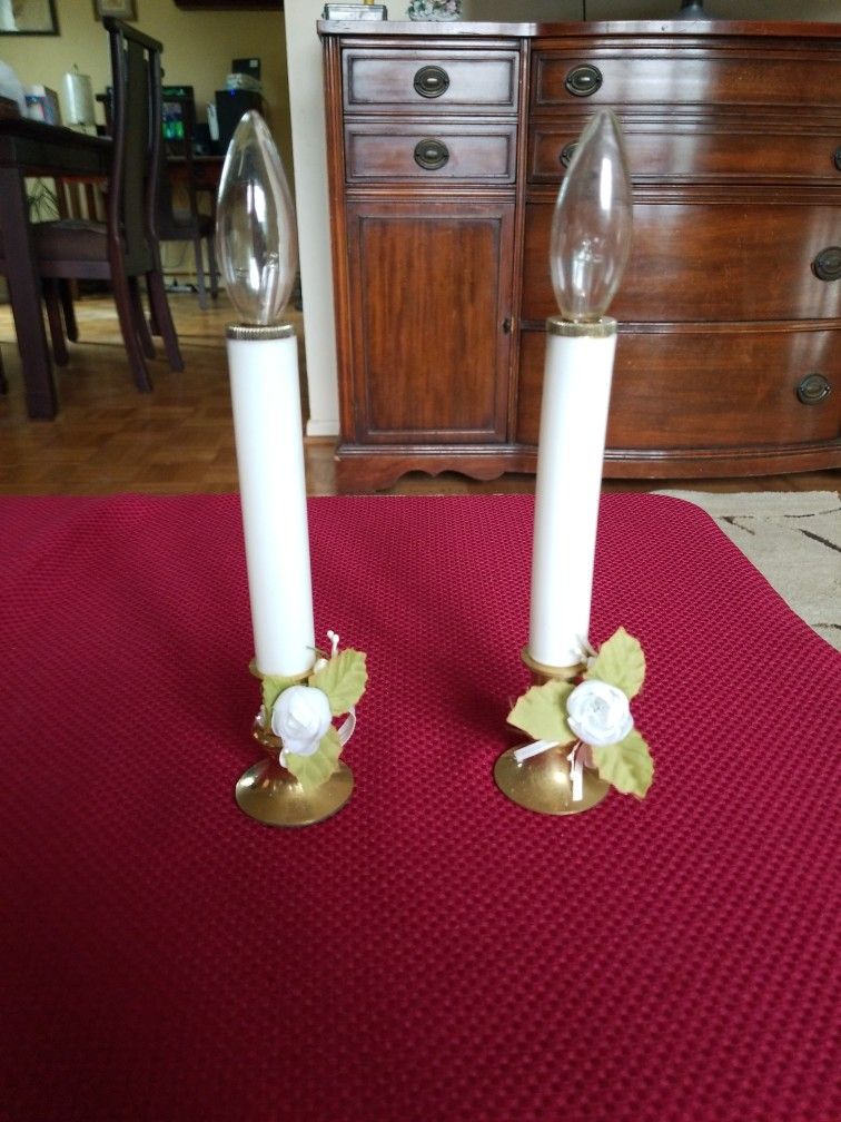 Rare Antique Candelabra Battery Powered