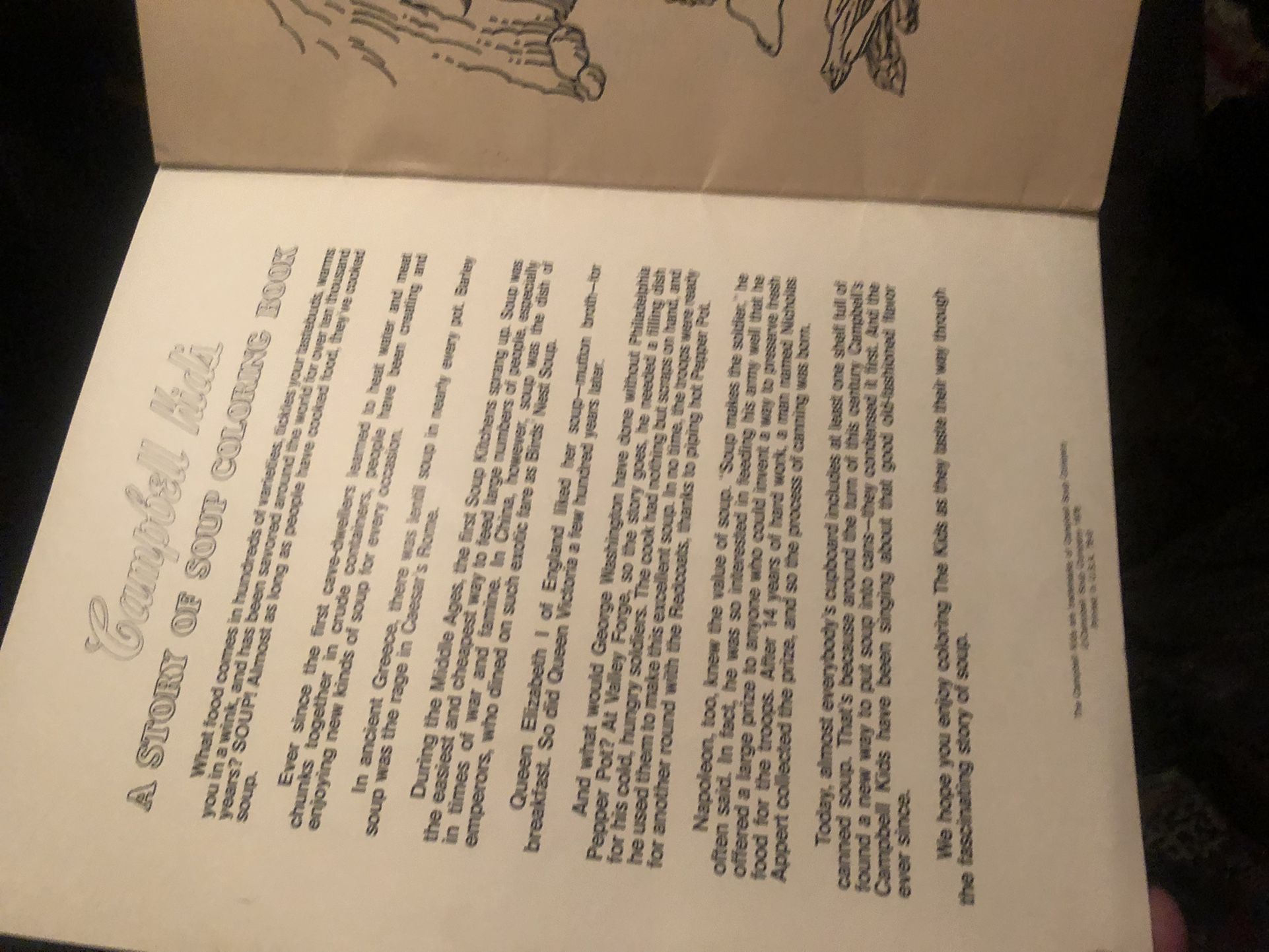 Vintage Campbells Soup Coloring Book