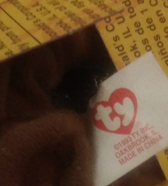 1993 McDonald's Beanie Babys Rare With Errors