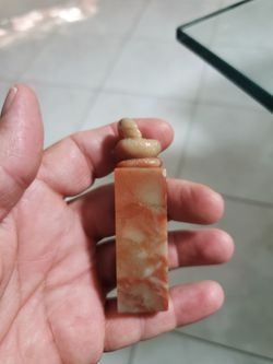 ChinaAncient Natural Shoushan Stone  Seals hand carvedwith Snake. Thumbnail