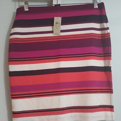 Ann Taylor Sz 6 BNWT Pencil Striped Skirt Thumbnail