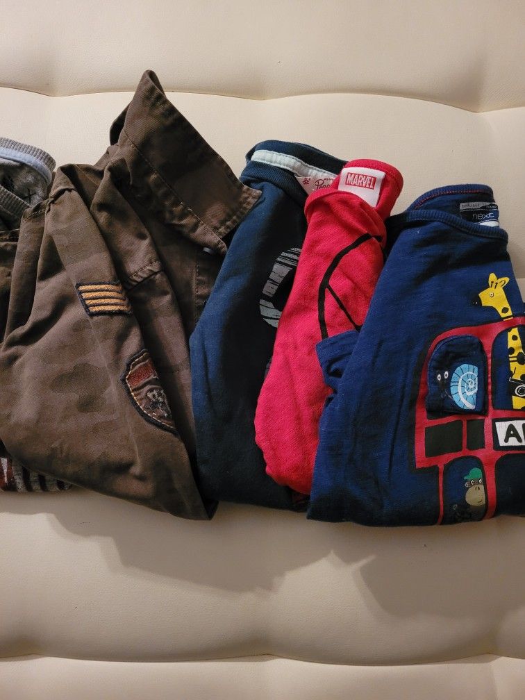 Lot OF 5 Long Sleeve 2T Toddler Boys Shirts