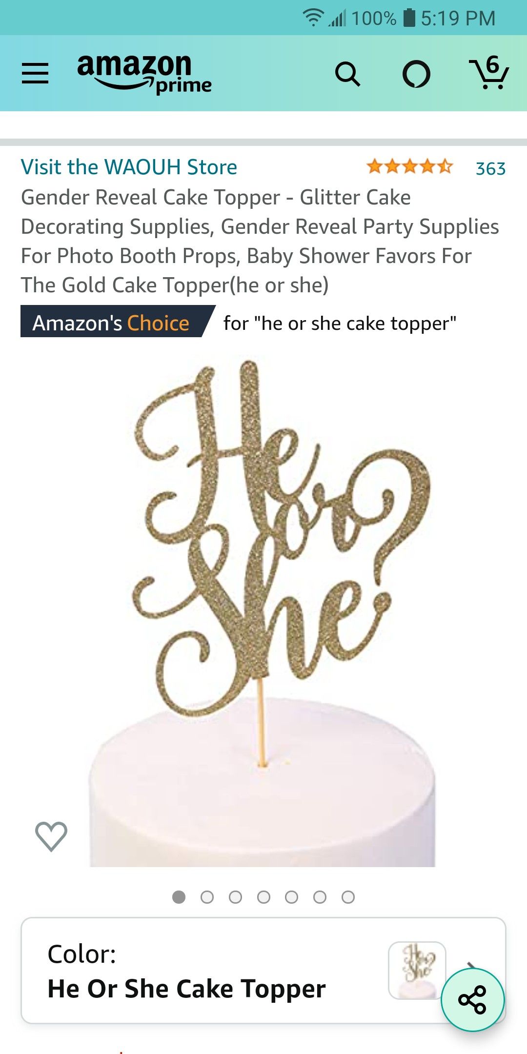 Gender reveal decor