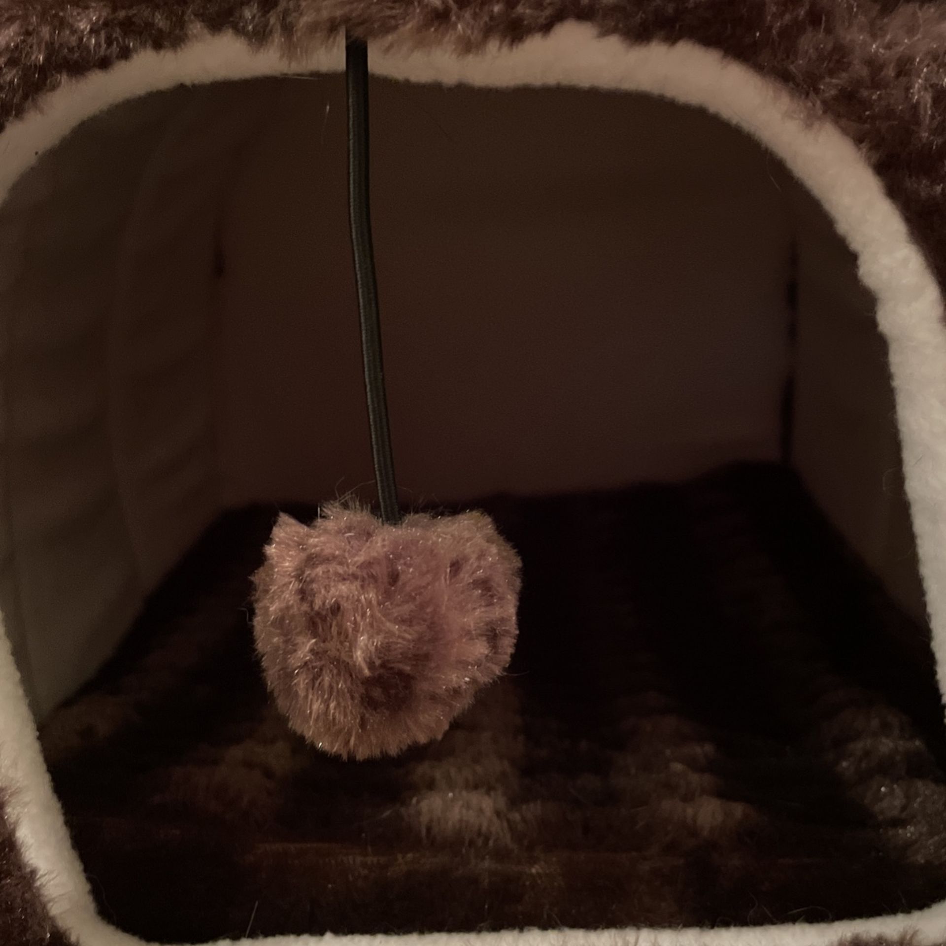 Brown Covered Cat Bed