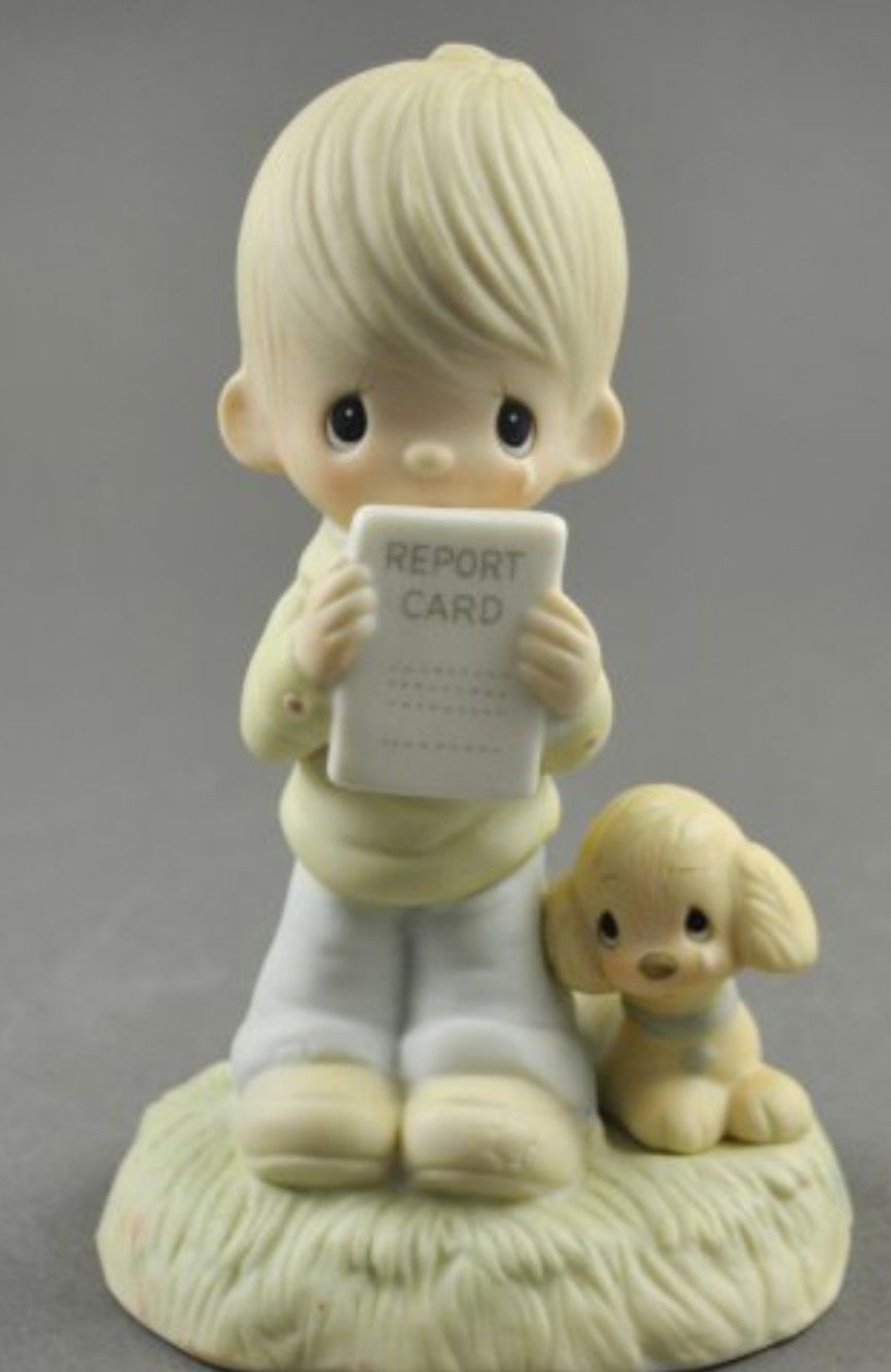 Vintage Precious Moments God Understands collectible figurine designed by Jonathan & David for Enesco Imports