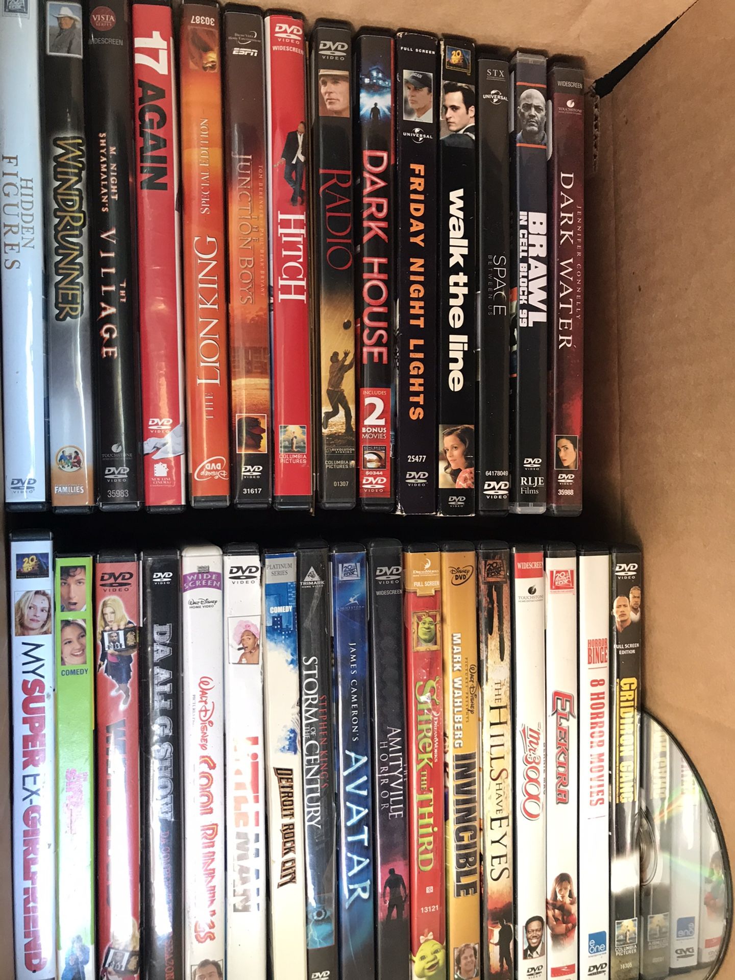 BOXES OF DVDS ADULT AND SOME CHILDRENS