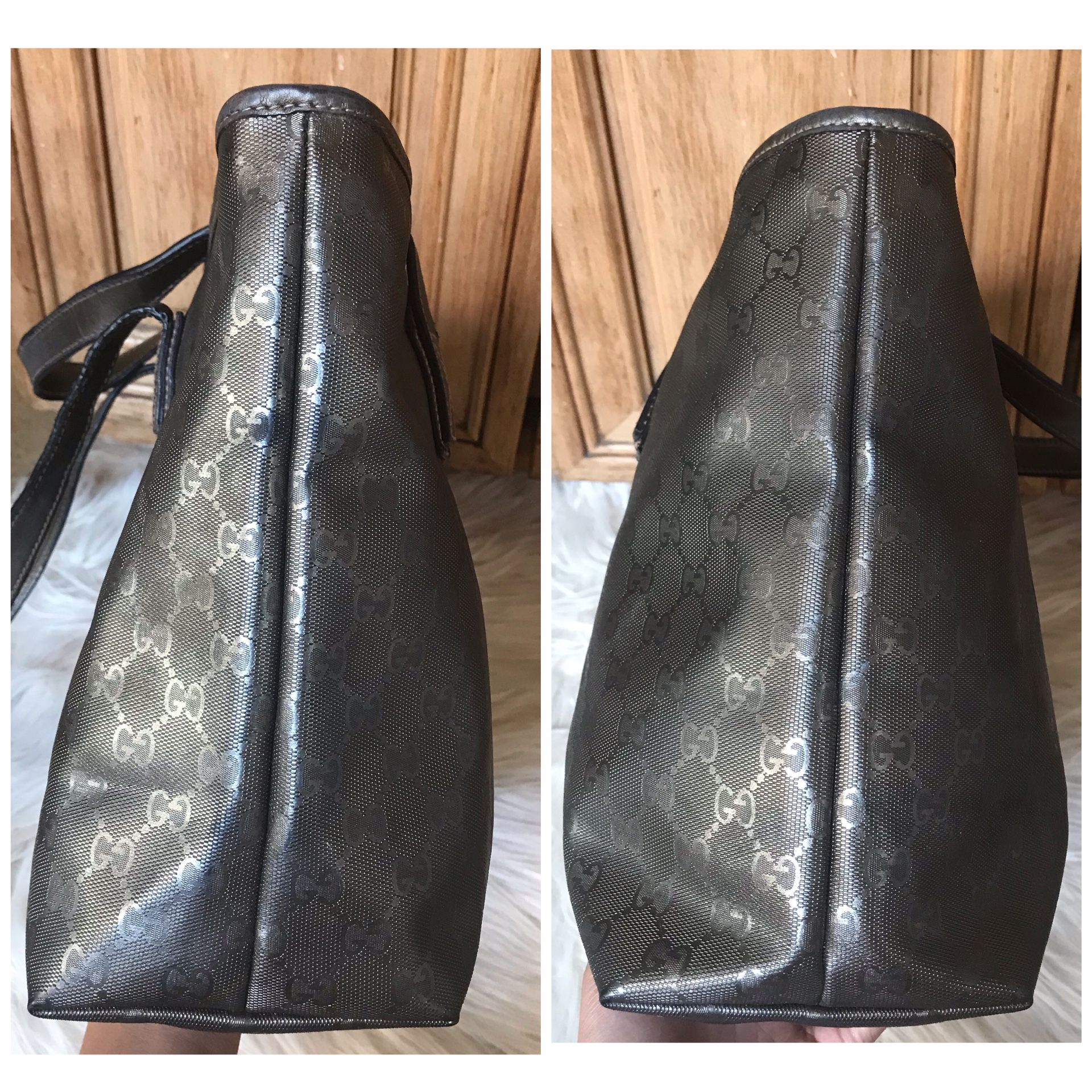 100% GUCCI GG MONOGRAN COATED CANVAS