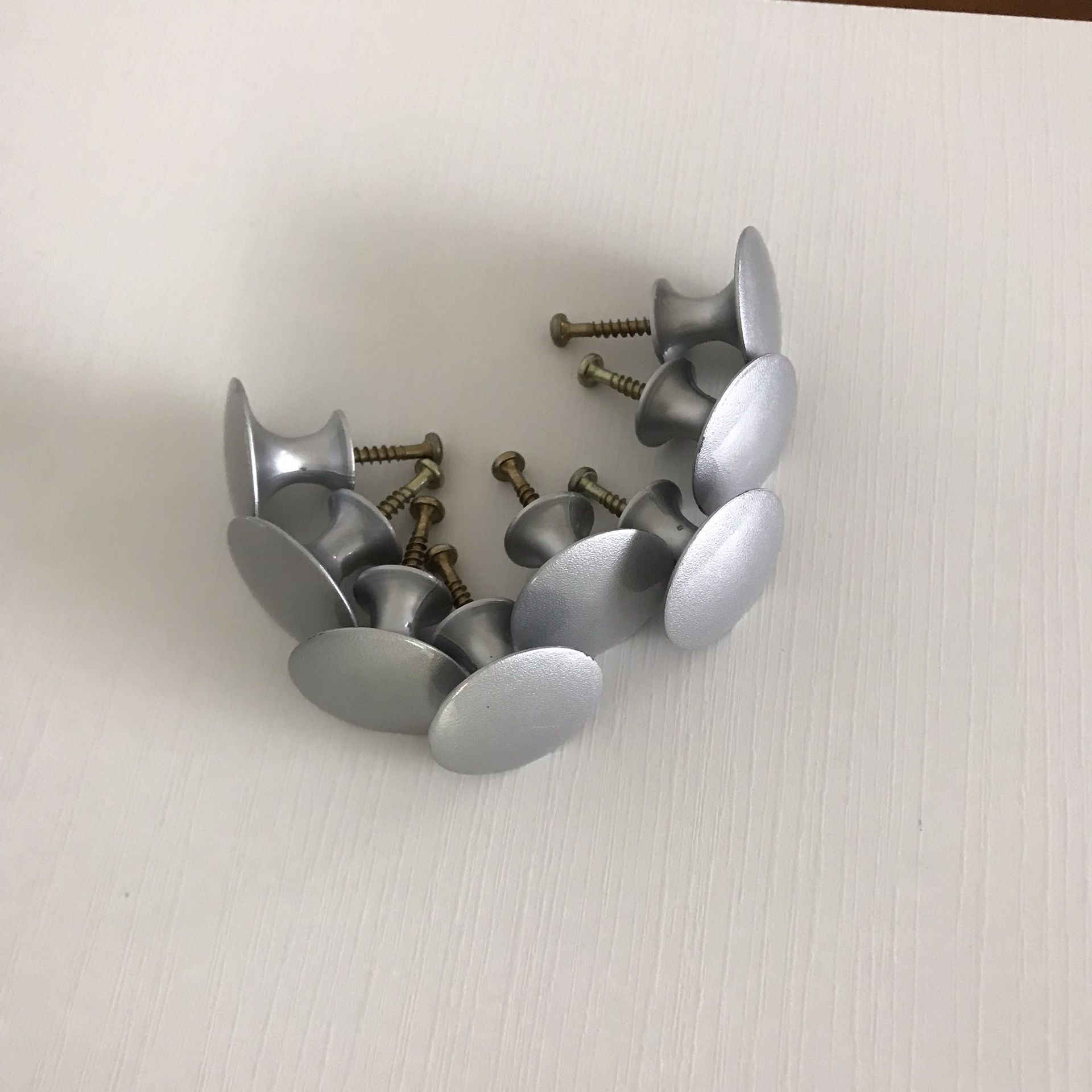 Cabinet Dresser Drawer Knobs Silver x8