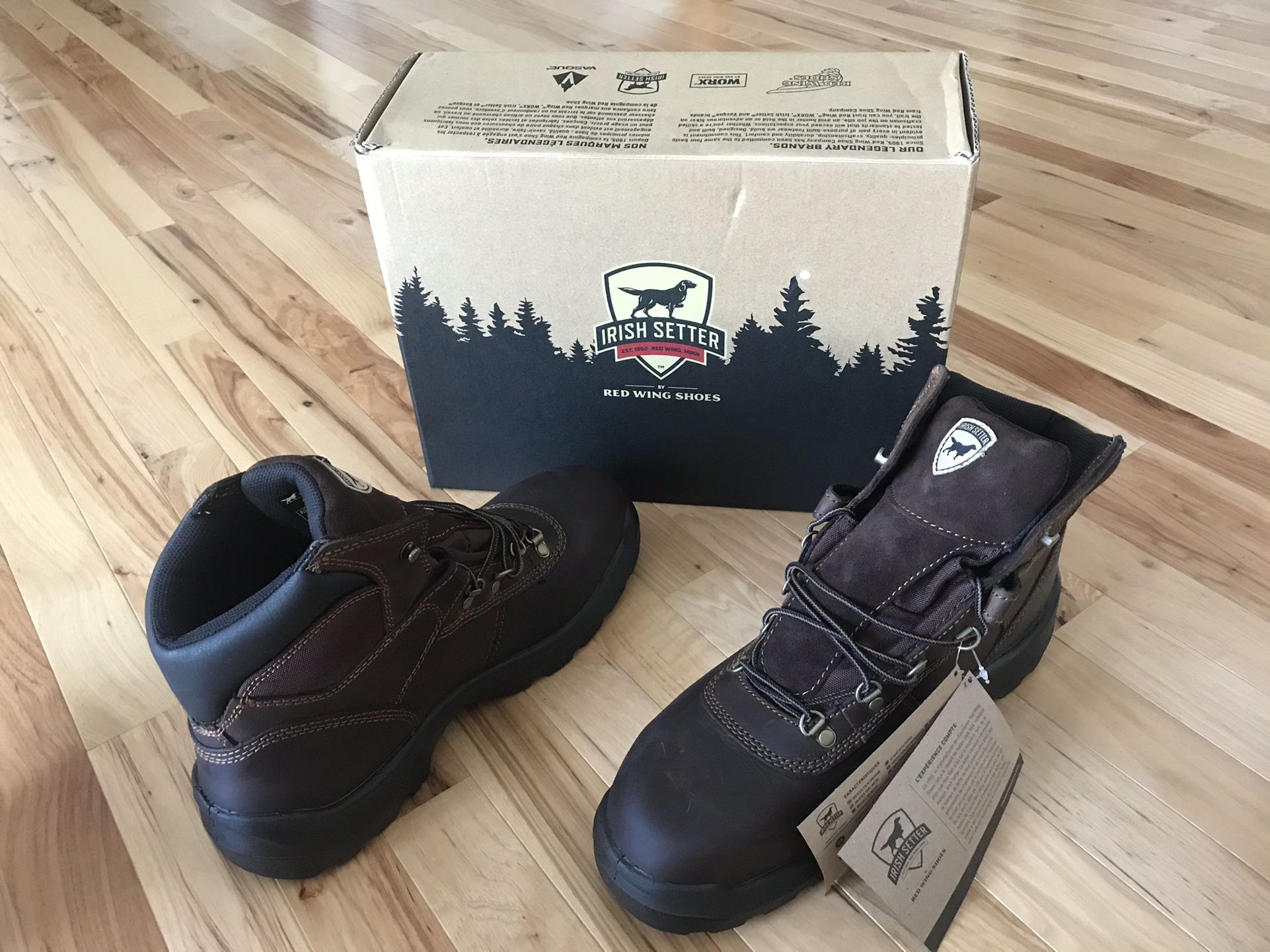 Red Wing Boots(Leather), Irish Setter . Steel Toe Safety Boots !! Size 12 , Brand New in Box !!!!