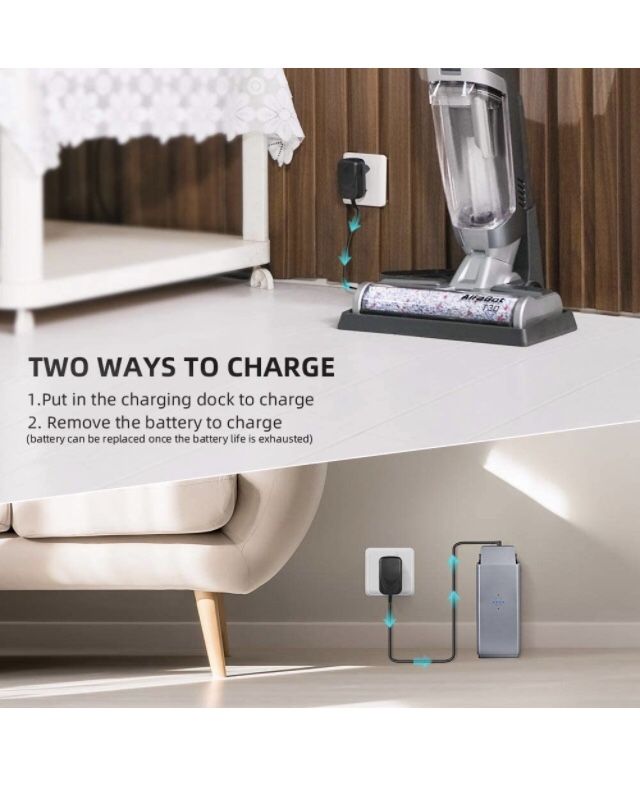 Cordless Vacuum Cleaner and Mop for Hardwood Floor and Area Rugs, Self Cleaning Wet-Dry Floor Cleaner with Dual Tank Techonology, Water Spray, Voice A